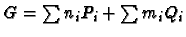 $ G=\sum n_iP_i + \sum m_iQ_i$