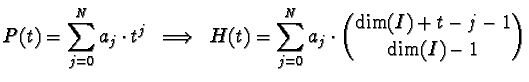 $\displaystyle P(t) = \sum_{j=