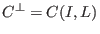 $C^{\bot}=C(I,L)$