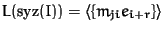 $L(\mbox{syz}(I)) = \langle\{m_{ji}
e_{i+r}\}\rangle$