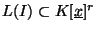 $L(I) \subset K[\underline{x}]^r$