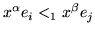 $x^\alpha e_i <_1 x^\beta e_j$