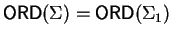 ${\sf ORD}\/(\Sigma) = {\sf ORD}\/(\Sigma_1)$