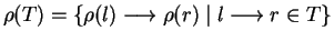 $\rho(T) = \{ \rho(l) \longrightarrow\rho(r) \mid l \longrightarrow r \in T\}$