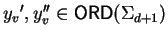 ${y_v}', {y_v''} \in {\sf ORD}\/(\Sigma_{d+1})$