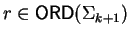 $r \in {\sf ORD}\/(\Sigma_{k+1})$