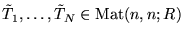 $ \tilde T_1 , \ldots , \tilde T_N \in
\mbox{Mat} (n,n;R)$