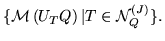 $ \{ {\cal M}\left( U_T Q \right) \vert T \in {\cal N}_Q^{(J)} \}. $