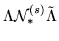 $ \Lambda {\cal N}_*^{(s)} \tilde \Lambda $