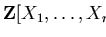 ${\bf Z}[X_1, \ldots, X_n]/(m)$