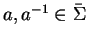 $a, a^{-1} \in \bar{\Sigma}$