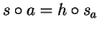 $s \circ a = h \circ s_a$