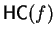 ${\sf HC}(f)$