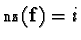 ${\sf nz}({\bf f}) = i$