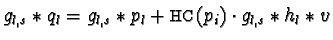 $g_{l,s} \ast q_l = g_{l,s} \ast p_l + {\sf HC}(p_i) \cdot g_{l,s} \ast h_l \ast v$