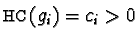 ${\sf HC}(g_i) = c_i > 0$