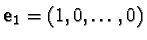 ${\bf e}_1 = (1, 0, \ldots, 0)$