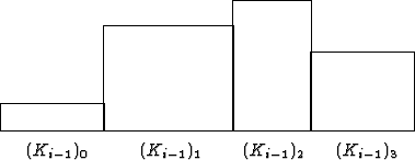 \begin{figure}
\unitlength1mm
\begin{picture}(180,40)
\put(0,10){\framebox (20,...
...
\put(47,5){$(K_{i-1})_2$}
\put(65,5){$(K_{i-1})_3$}
\end{picture}\end{figure}