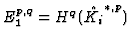 $E^{p,q}_1=H^q(\hat{K_i}^{*,p})$