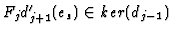 $F_jd'_{j+1}(e_s)\in ker(d_{j-1})$