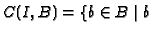 $ C(I,B) = \{b \in B \mid b$