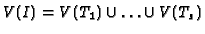 $ V(I) = V(T_1) \cup \ldots \cup
V(T_s)$