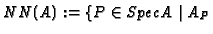 $\displaystyle NN(A) := \{P \in SpecA \mid A_P$