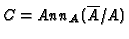 $ C =
Ann_A(\overline{A}/A)$