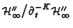 $ \mathcal{H}''_\infty\big/\partial_t^{-K}\mathcal{H}''_\infty$