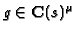 $ g\in\mathbf{C}(s)^\mu$