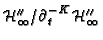 $ \mathcal{H}''_\infty/\partial_t^{-K}\mathcal{H}''_\infty$