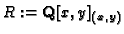 $ R:=\mathbf{Q}[x,y]_{(x,y)}$